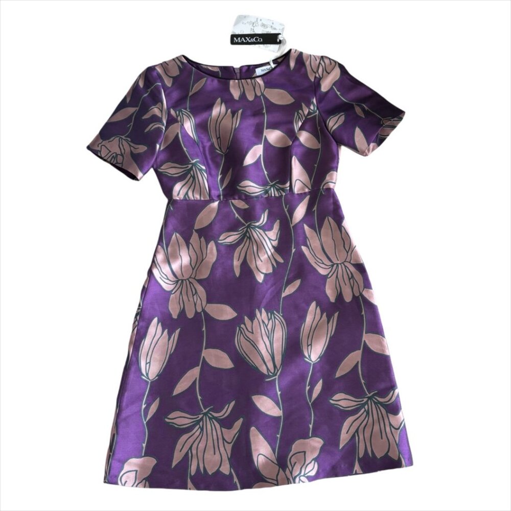 NWT Max &Co Floral Print Short Sleeve Dress